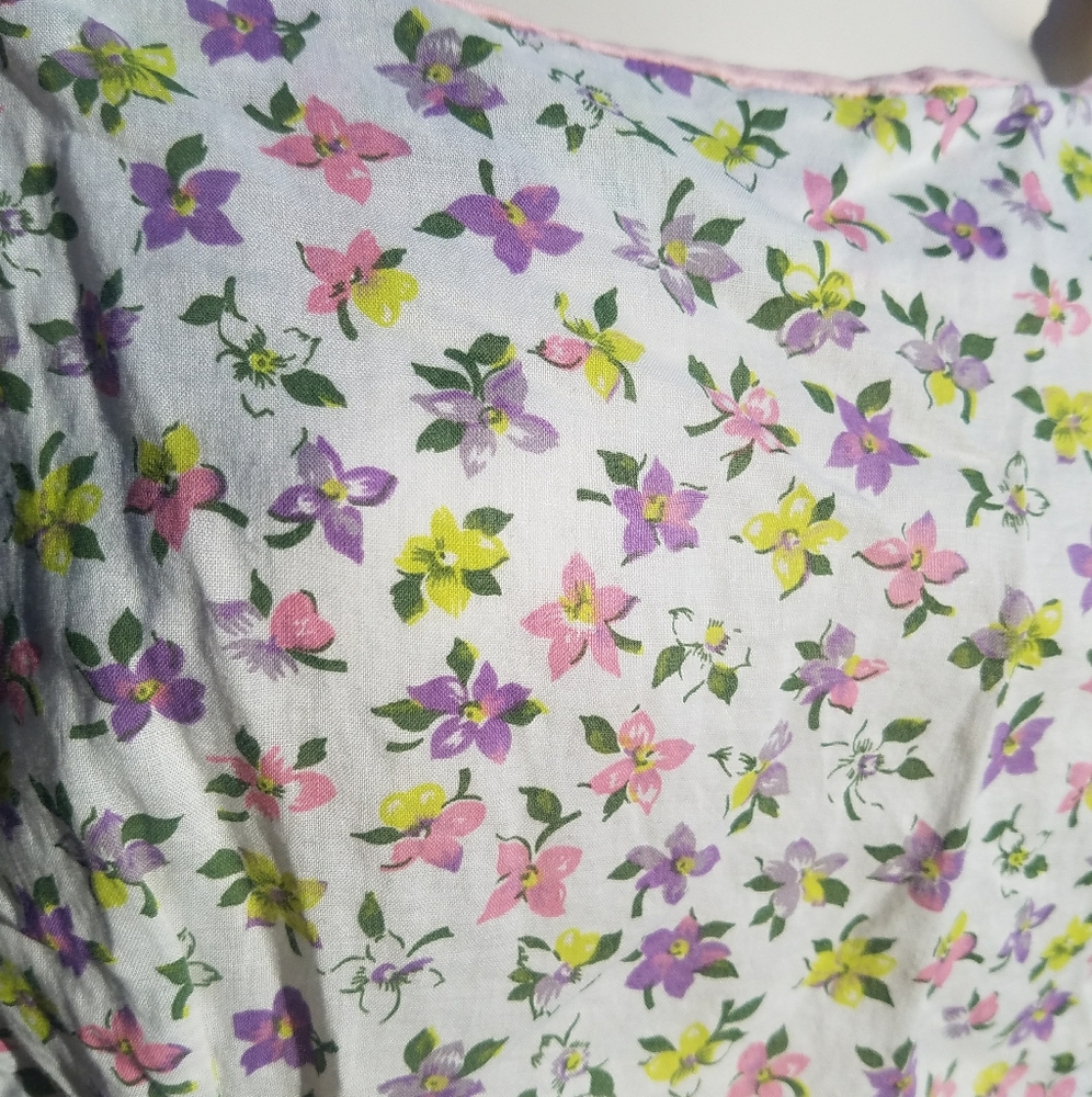 VTG Handmade Floral Poof Sleeve Dress XS S 4 - Picture 11 of 11